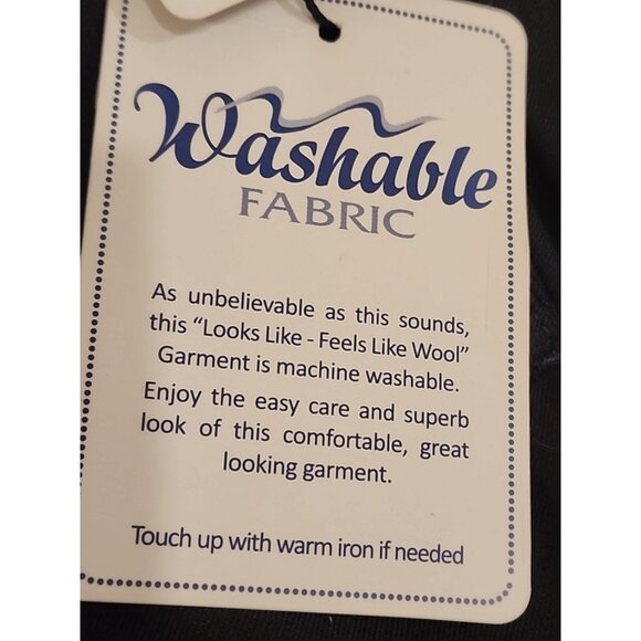 SIGNATURE mens size 44 - 46  x 27 - 29 Expandable waist length black dress pants - Picture 4 of 11